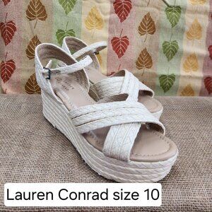 Lauren Conrad Galena Natural Wedge Sandal